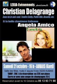 Christian Delagrange et Angela Amico en concert à Aubais(Gard). Le samedi 21 octobre 2017 à Aubais. Gard.  16H00